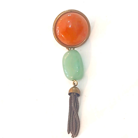 Vintage Jan Michaels Artisan Aventurine Earrings
